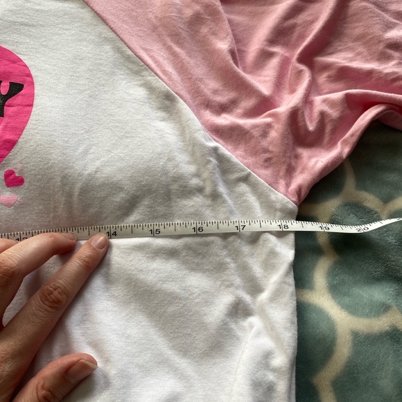 O-Mighty Pink Heart Baseball Crop Top - Picture 7 of 8